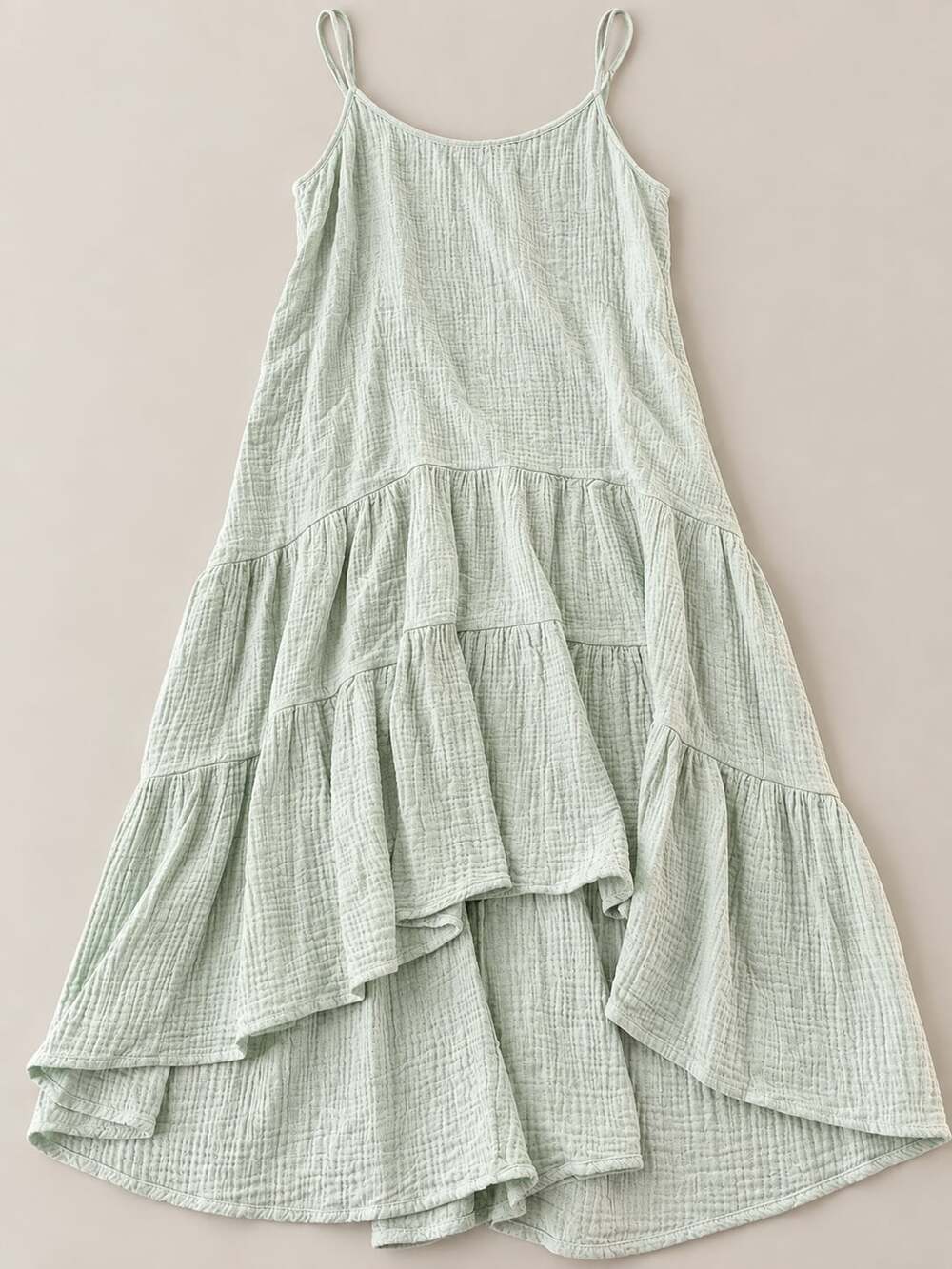 Drew Asymmetrical Tiered Maxi Dress Mint Green Sz XS (l1)